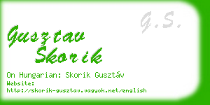 gusztav skorik business card